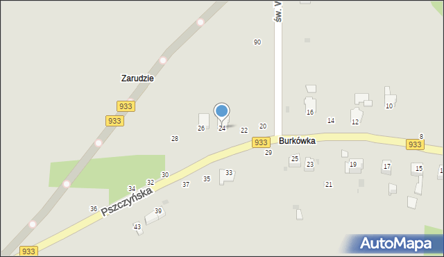 Brzeszcze, Pszczyńska, 24, mapa Brzeszcze