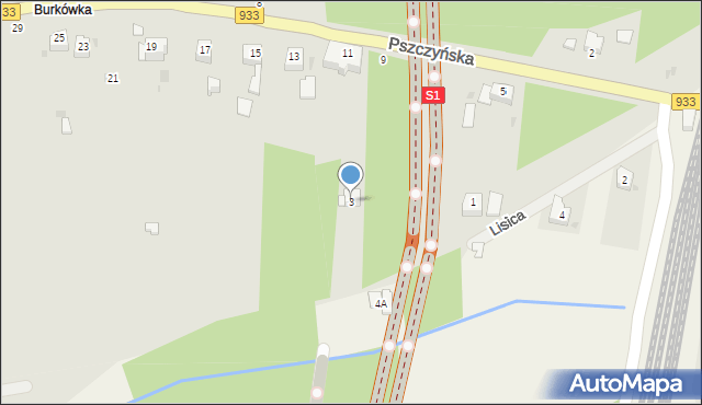 Brzeszcze, Pszczyńska, 3, mapa Brzeszcze