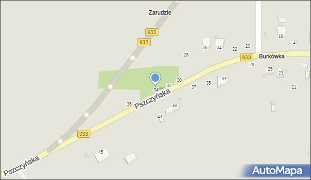 Brzeszcze, Pszczyńska, 34, mapa Brzeszcze