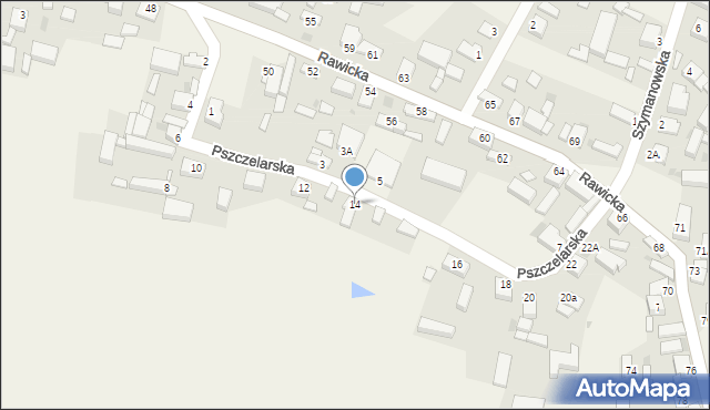 Dębno Polskie, Pszczelarska, 14, mapa Dębno Polskie
