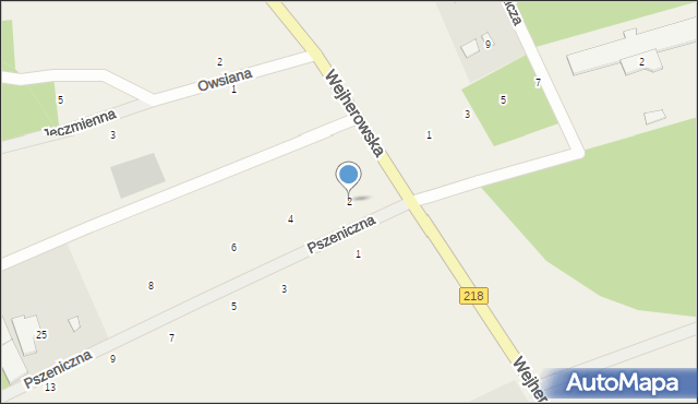 Dobrzewino, Pszeniczna, 2, mapa Dobrzewino