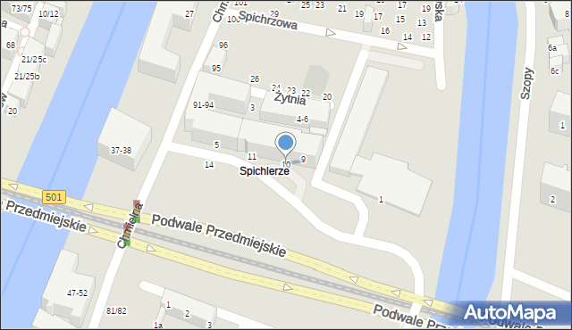 Gdańsk, Pszenna, 10, mapa Gdańska