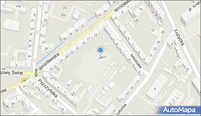 Gliwice, Pszczyńska, 13F, mapa Gliwic