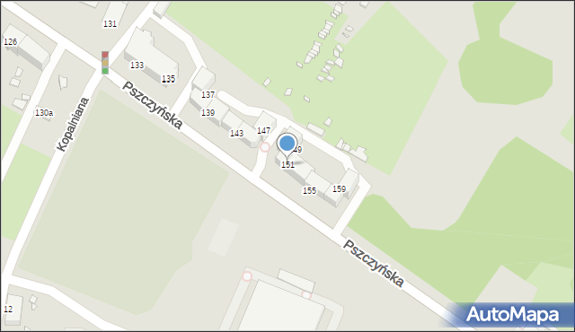 Gliwice, Pszczyńska, 151, mapa Gliwic