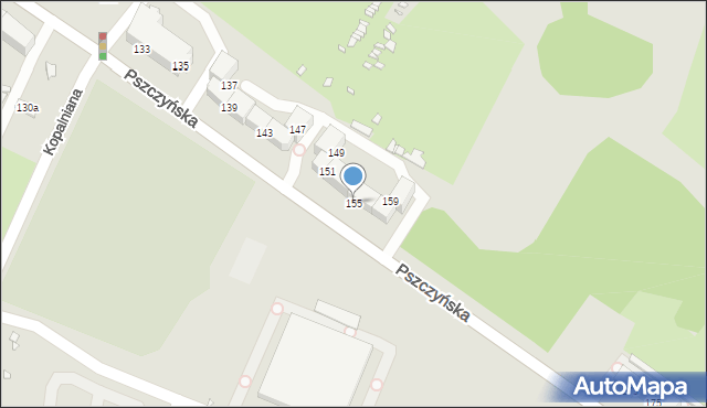 Gliwice, Pszczyńska, 155, mapa Gliwic