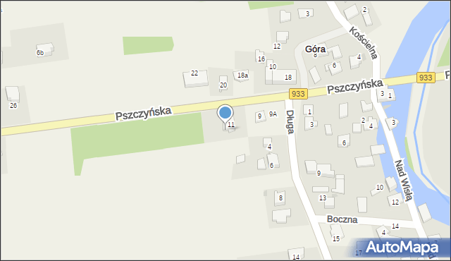 Góra, Pszczyńska, 15, mapa Góra