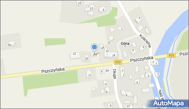 Góra, Pszczyńska, 18a, mapa Góra