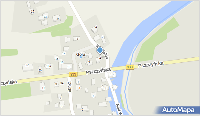 Góra, Pszczyńska, 4, mapa Góra