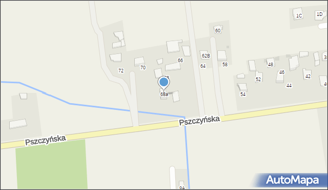 Góra, Pszczyńska, 68a, mapa Góra