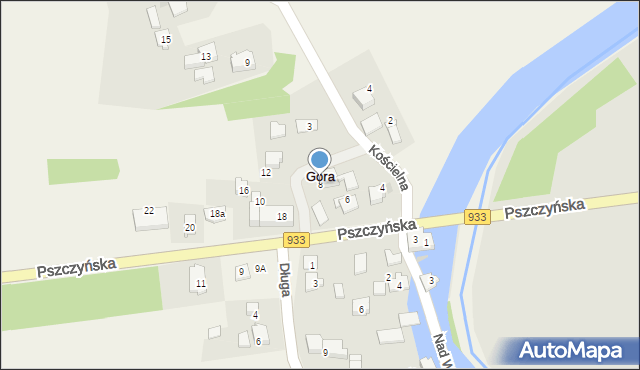 Góra, Pszczyńska, 8, mapa Góra