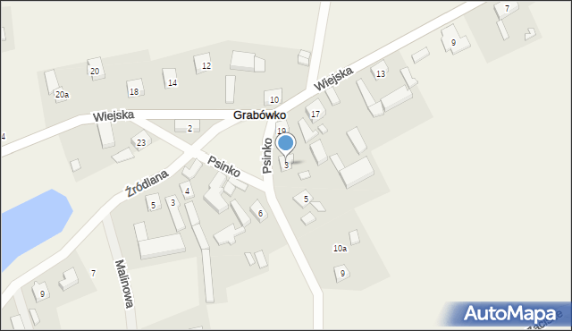 Grabówko, Psinko, 3, mapa Grabówko