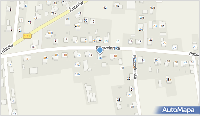 Jankowice, Pszczelarska, 16, mapa Jankowice