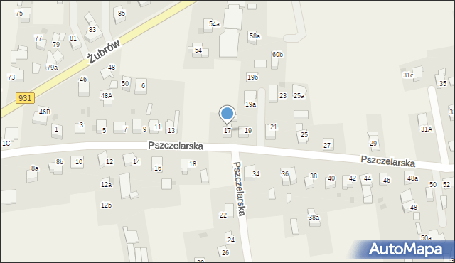 Jankowice, Pszczelarska, 17, mapa Jankowice