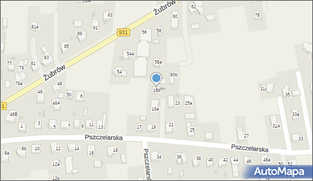 Jankowice, Pszczelarska, 19b, mapa Jankowice