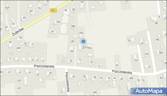 Jankowice, Pszczelarska, 23, mapa Jankowice