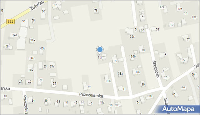 Jankowice, Pszczelarska, 31c, mapa Jankowice