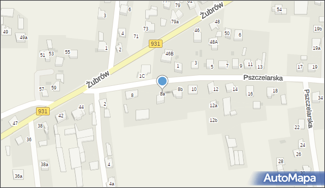 Jankowice, Pszczelarska, 8a, mapa Jankowice