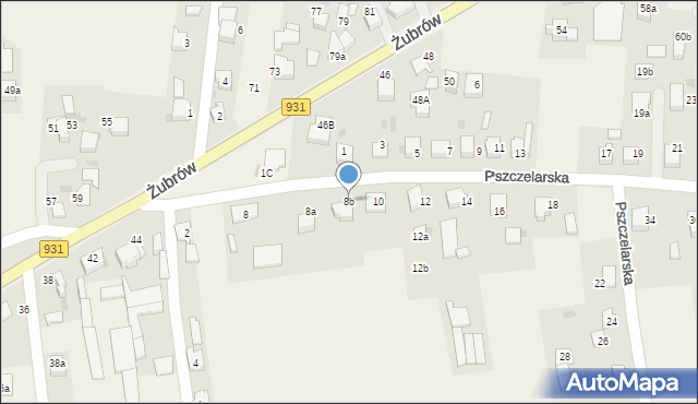 Jankowice, Pszczelarska, 8b, mapa Jankowice