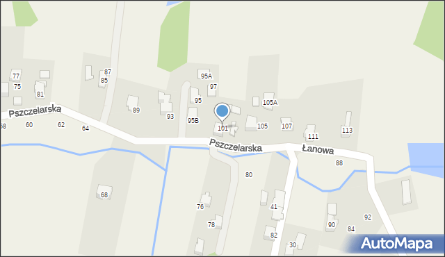 Janowice, Pszczelarska, 101, mapa Janowice