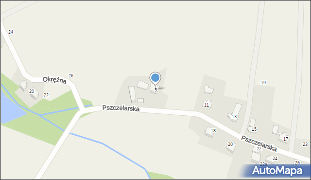 Janowice, Pszczelarska, 5, mapa Janowice