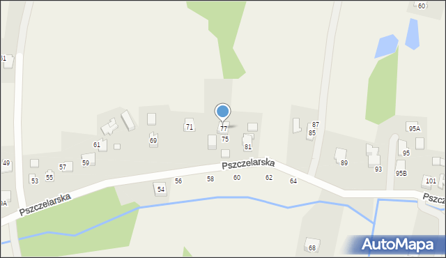 Janowice, Pszczelarska, 77, mapa Janowice