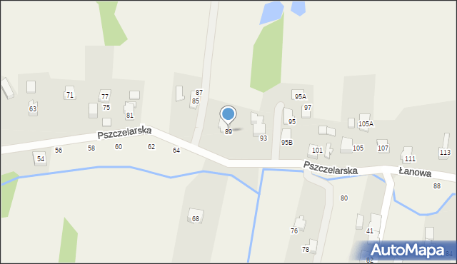 Janowice, Pszczelarska, 89, mapa Janowice