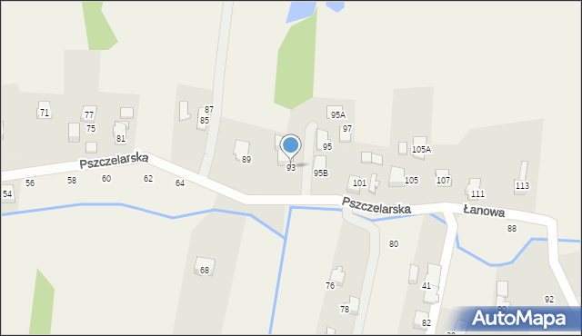 Janowice, Pszczelarska, 93, mapa Janowice