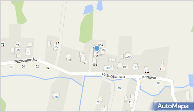 Janowice, Pszczelarska, 95, mapa Janowice