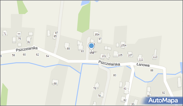 Janowice, Pszczelarska, 95B, mapa Janowice