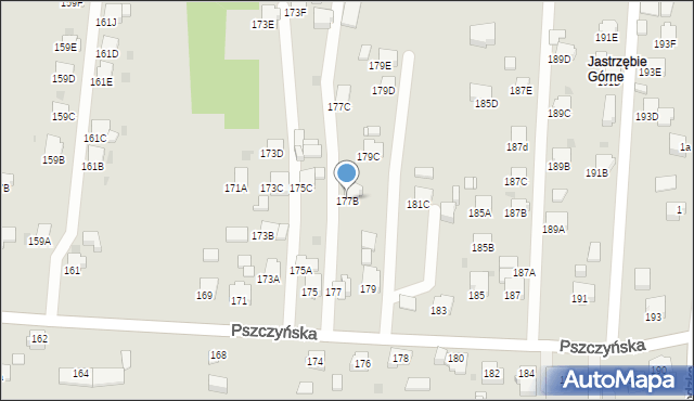 Jastrzębie-Zdrój, Pszczyńska, 177B, mapa Jastrzębie-Zdrój