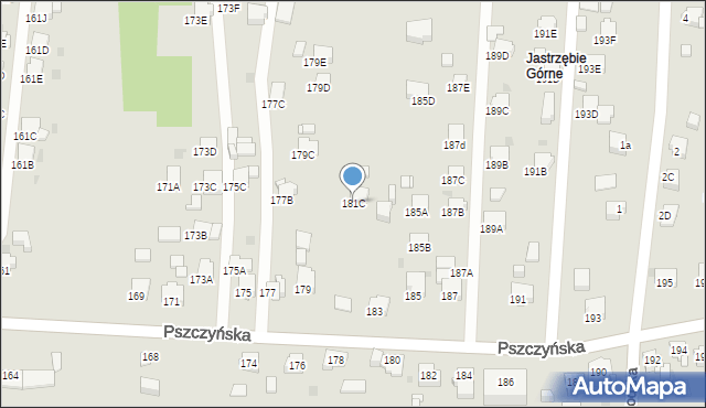 Jastrzębie-Zdrój, Pszczyńska, 181C, mapa Jastrzębie-Zdrój