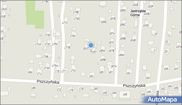 Jastrzębie-Zdrój, Pszczyńska, 183C, mapa Jastrzębie-Zdrój