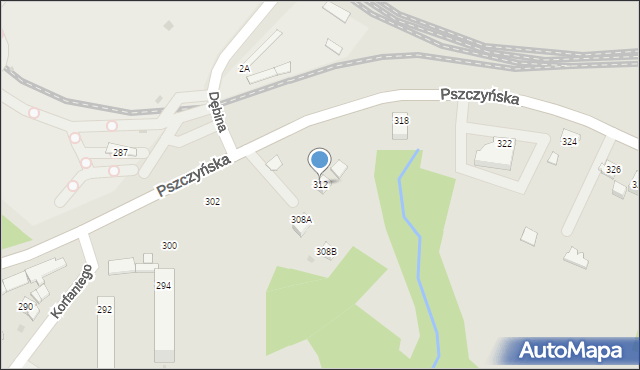 Jastrzębie-Zdrój, Pszczyńska, 312, mapa Jastrzębie-Zdrój