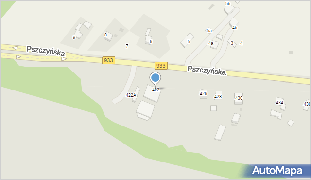 Jastrzębie-Zdrój, Pszczyńska, 422, mapa Jastrzębie-Zdrój