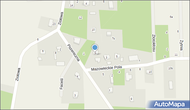 Jastrzębnik, Pszeniczna, 3, mapa Jastrzębnik