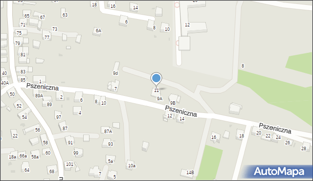 Jaworzno, Pszeniczna, 11, mapa Jaworzno