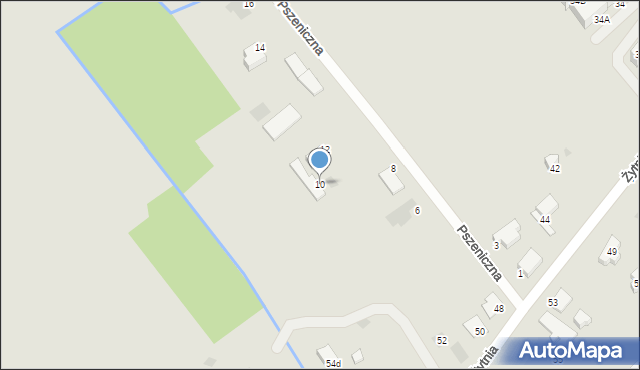 Koszalin, Pszeniczna, 10, mapa Koszalina