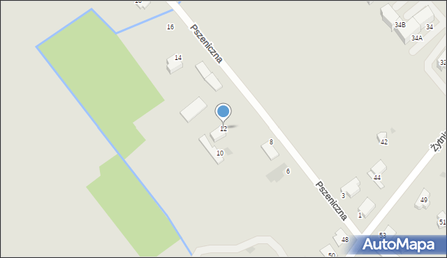 Koszalin, Pszeniczna, 12, mapa Koszalina