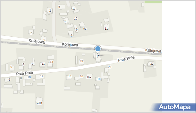 Krasiejów, Psie Pole, 17, mapa Krasiejów