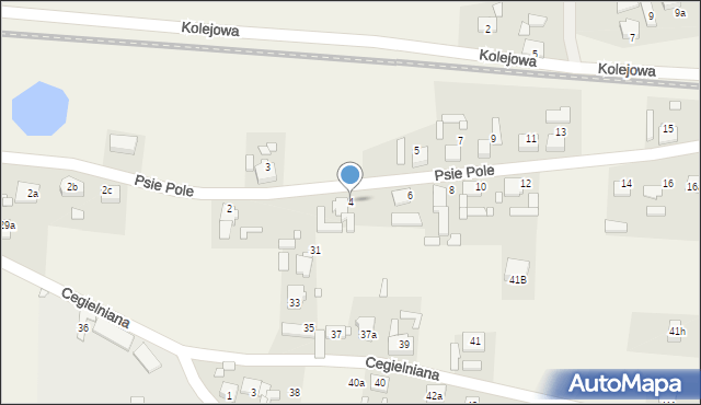 Krasiejów, Psie Pole, 4, mapa Krasiejów