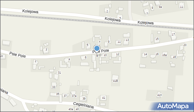 Krasiejów, Psie Pole, 8, mapa Krasiejów