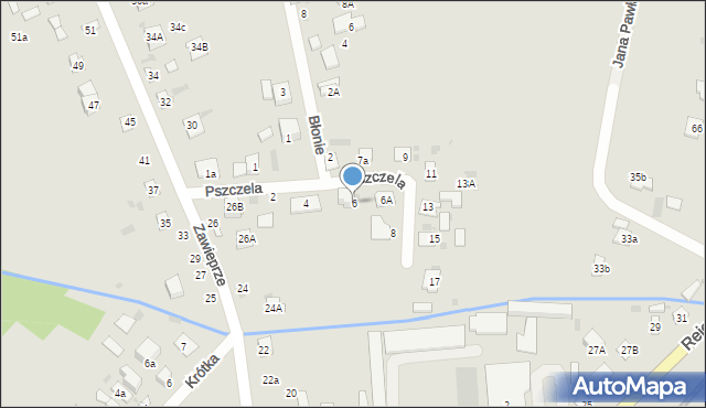 Krasnystaw, Pszczela, 6, mapa Krasnystaw