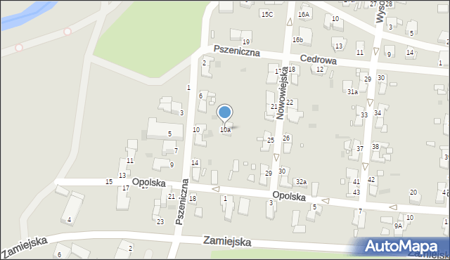 Legnica, Pszeniczna, 10a, mapa Legnicy