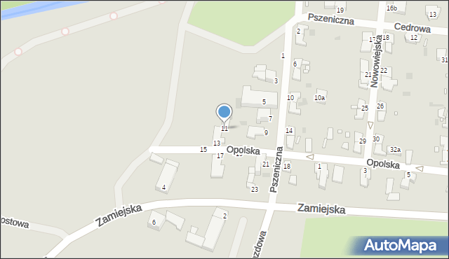 Legnica, Pszeniczna, 11, mapa Legnicy