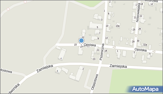 Legnica, Pszeniczna, 17, mapa Legnicy