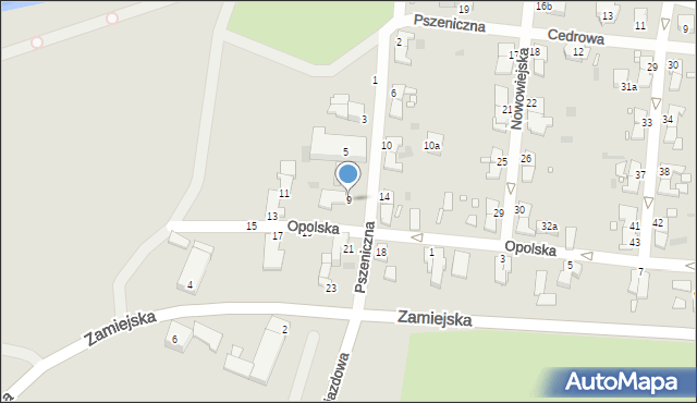 Legnica, Pszeniczna, 9, mapa Legnicy