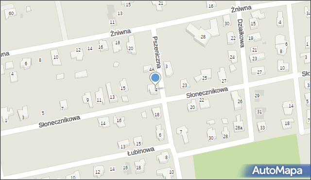 Leszno, Pszeniczna, 4, mapa Leszno