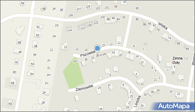 Lublin, Pszowian, 30, mapa Lublina