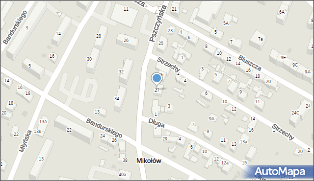 Mikołów, Pszczyńska, 27, mapa Mikołów