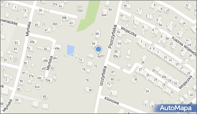 Mikołów, Pszczyńska, 70, mapa Mikołów